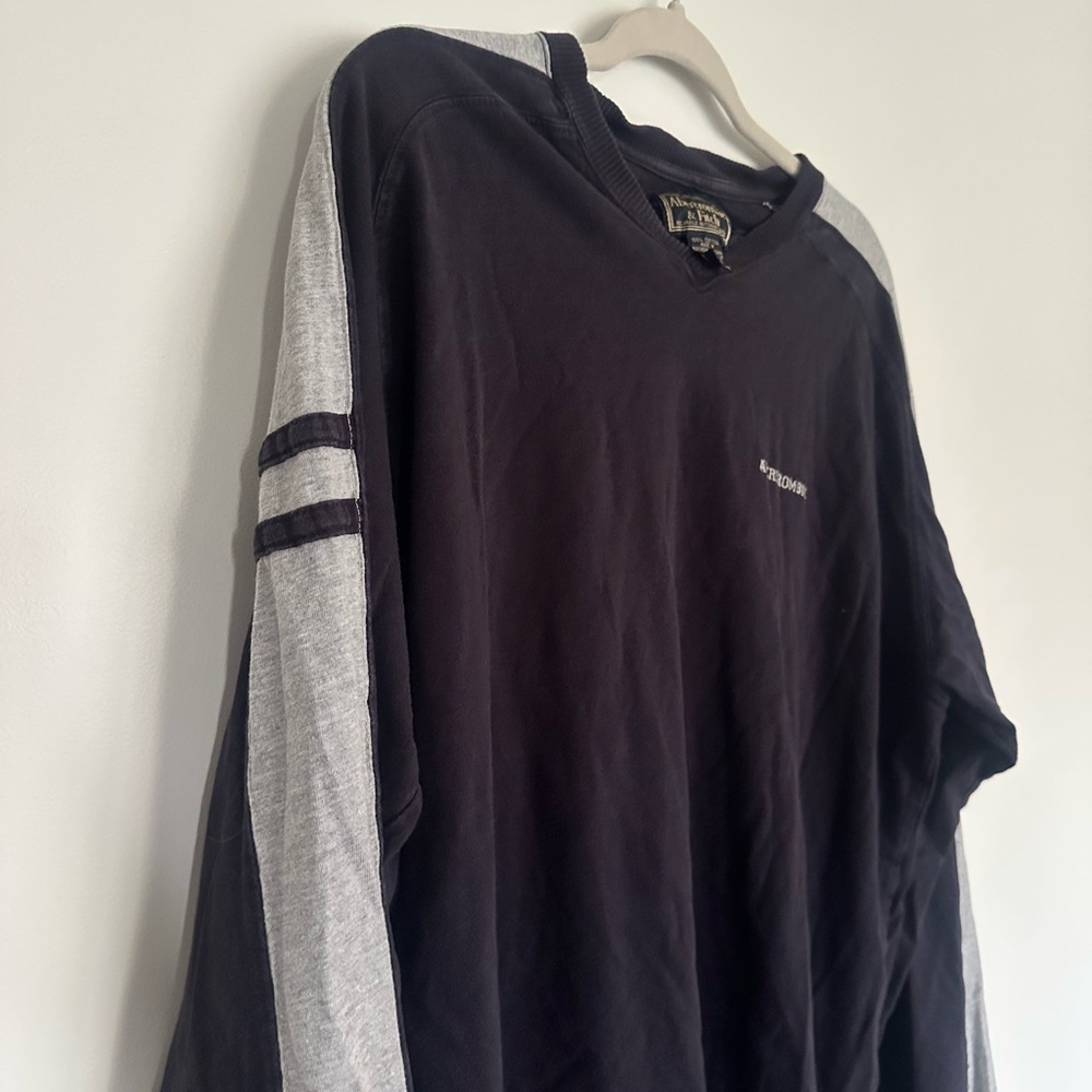 Abercrombie & Fitch Men’s Vintage Colorblock Long Sleeve Shirt - Size XL - Picture 5 of 6